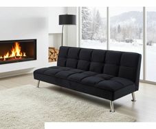 Modern Black 3Seater Sofa Bed .
