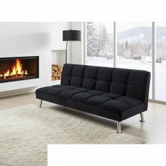 Modern Black 3Seater Sofa Bed .
