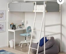 Loft bed with desk
