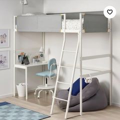 Loft bed with desk
