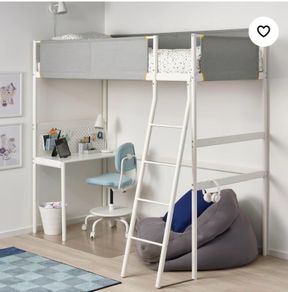Loft bed with desk