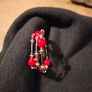 red beaded memory wire wrap bracelet. Image 2