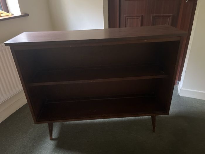 Retro vintage bookcase.