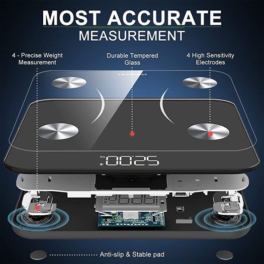 Body Fat Scales, INSMART Smart Digital Bathroom Weight Weighing Scales for Body Composition Analyzer with Smart APP, Body Composition Fitbit Scales for Fitness (FREE SHIPPING)