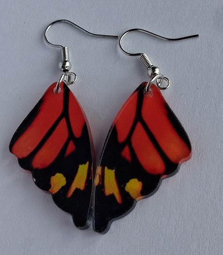 Monarch Butterfly Wing Earrings