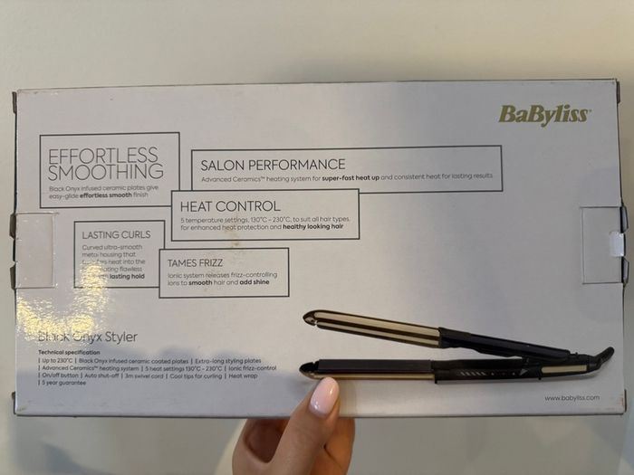 BaByliss Black Onyx Styler Hair Straightener