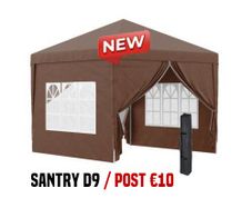 10x10ft Popup Gazebo Marquee Party Tent Pavilion Coffee with 4 Sides