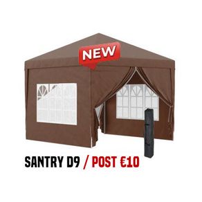 10x10ft Popup Gazebo Marquee Party Tent Pavilion Coffee with 4 Sides
