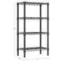 1000 lbs 4 Tier Shelf Metal Storage Shelves Wire Rack Closet Organizers with PP Board for Garage Kitchen Bathroom Laundry Black 30 x 55 x 100.3 cm Image 4