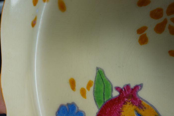 Vintage Royal Doulton England Bowl with Central Pomegranate & Floral