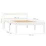 Bed Frame White Solid Pine Wood 90x200 cm Image 2