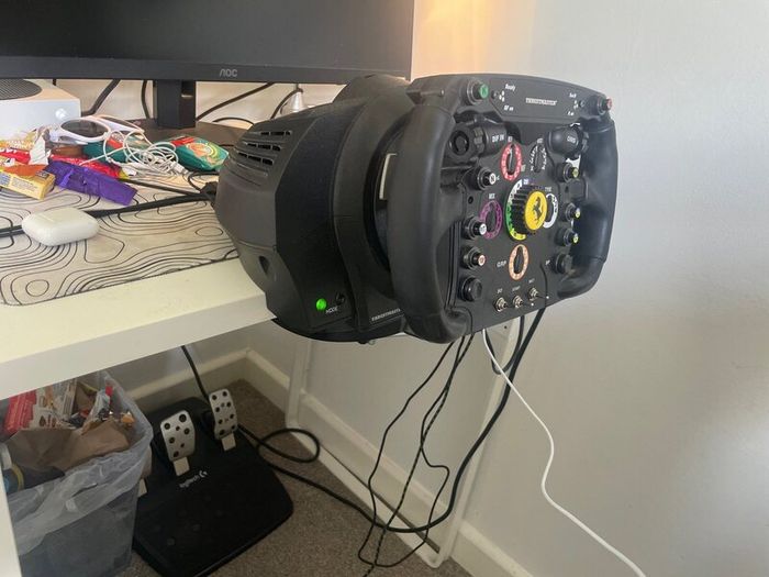 Thrustmaster + Logitech racing sim setup