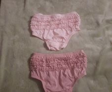 baby girl pink frilly pants