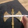 Vintage Solid Brass Heavy Decorative Medieval Viking Style Double Headed Axe Image 6
