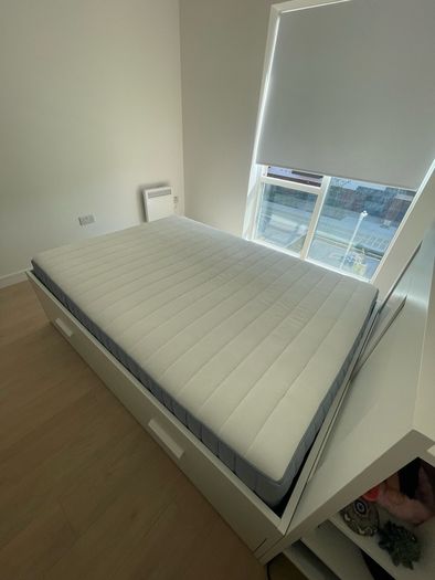 double bed with mattress/ Headboards/ ikea