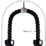 Nylon Triceps Rope Twisted Pull Down Rope with Non-Slip Handles - Lats, Biceps, Triceps, Gym or Home - Black Image 3