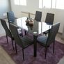 Glass dining table set with 6 chairs Free Delivery Image 3