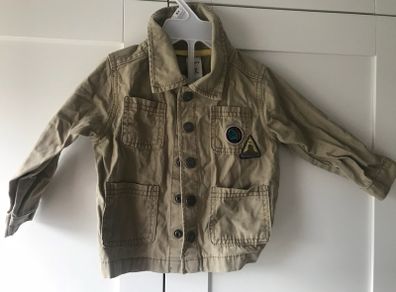 Carter's baby boy beige jacket with pockets age 12 months - as new