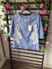 top short sleeve  Lenny b short sleeve T1 button back top
