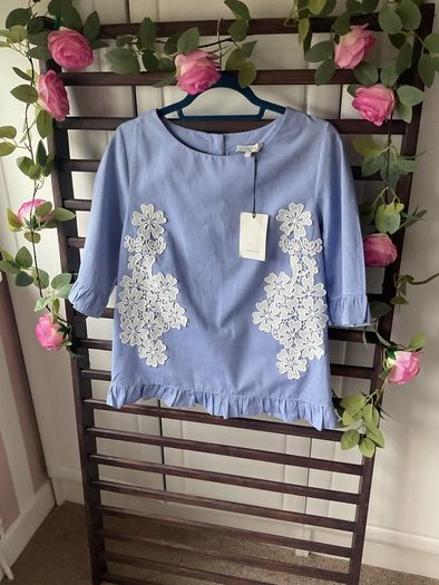 top short sleeve  Lenny b short sleeve T1 button back top