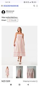 red and white striped summer dress