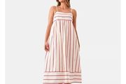 red and white striped summer dress