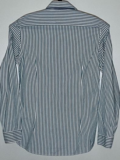 Ted Baker Mens Green/White Stripe Long Sleeve Shirt Size Small