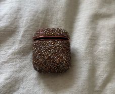 AirPod 2nd gen case with pink gems / rhinestones