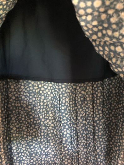 Brand new superdry navy ditsy print pleated midi skirt