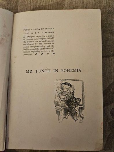 Mr Punch In Bohemia. 156 Illustrations First Edition 1920 Hardback In Fair Condition.  See Photos For Same.