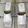 Wide Heel Soft Elegant Leather Sandal Mules Sz 6 / Eu 39. Colour Cream Immaculate. Zara Image 6