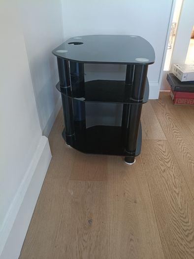 Black Glass TV Stand
