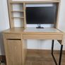 Ikea Micke Desk with storage hutch OAK Image 6