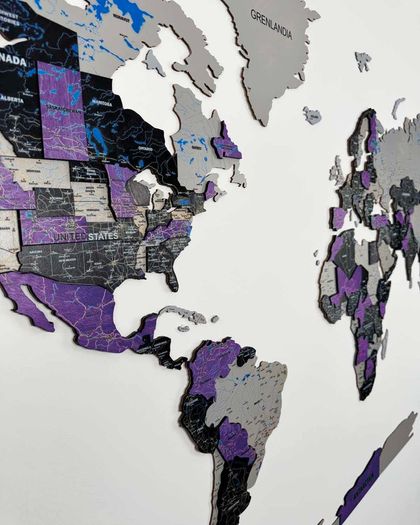 3D Premium Wooden World Map with Country Borders Country Names Capital Names US and Canada Borders and Names World Biggest City Names World Biggest Rivers World Biggest lakes World Main Roads 3D Map Effect