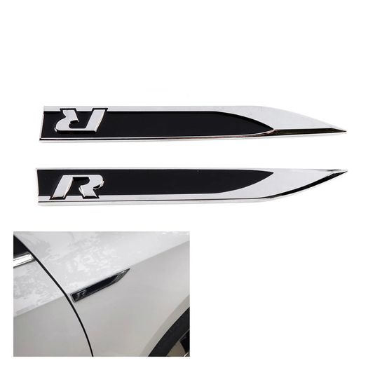 2pcs 3D Metal Rline R line Logo Car Fender Side Wing Emblem Badge Sticker For VW Golf 7 MK7 Golf 6 MK6 Tiguan Polo CC Jetta
