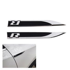 2pcs 3D Metal Rline R line Logo Car Fender Side Wing Emblem Badge Sticker For VW Golf 7 MK7 Golf 6 MK6 Tiguan Polo CC Jetta