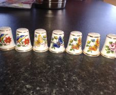 Aynsley bone china thimble collection