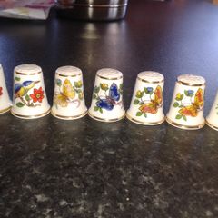 Aynsley bone china thimble collection