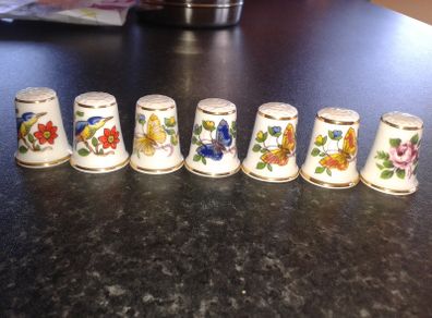 Aynsley bone china thimble collection