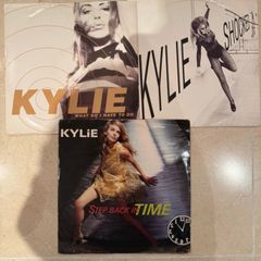 Kylie Minogue Step back in Time, Shocked,, What do I have to do 12 inch singles