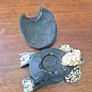 Vintage Solid Wood Hand Carved Turtle Tortoise Jewelry Trinket Box Image 5