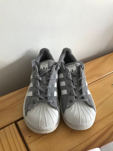Grey adidas superstar