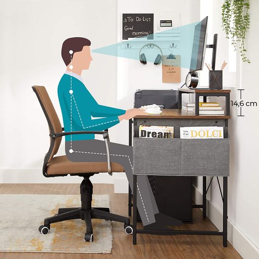 _Desk, Computer Desk with Monitor Stand