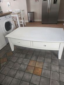 large wooden coffee table