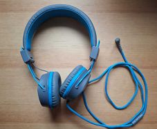 JLab JBuddies Studio Kids Headphones Wired - On-Ear with Microphone, Blue
