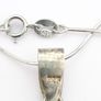 Vintage 925 Sterling Silver Black Resin Flower Necklace Image 4
