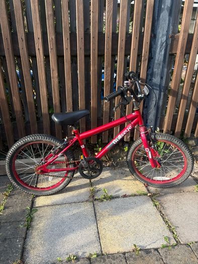 red Bullseye kids bike  18-inch wheels