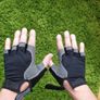 Gym gloves. Fingerless gloves. Cycling gloves. Work gloves. Carpenter gloves. Weightlifting. Workout.  Fitness.  Bodybuilding Image 2