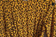 savida 1980s style leopard dress with side shoulder button detail