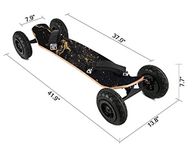 main image for ad 37 inch Mountain Board Mountainboarding Longboard Skateboard Skateboarding Kiteboarding 7.8 inch Wheels for Teens &amp; Adults